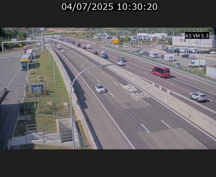 Traffic live webcam Luxembourg Aire de Berchem - A3 - BK 5 - direction France