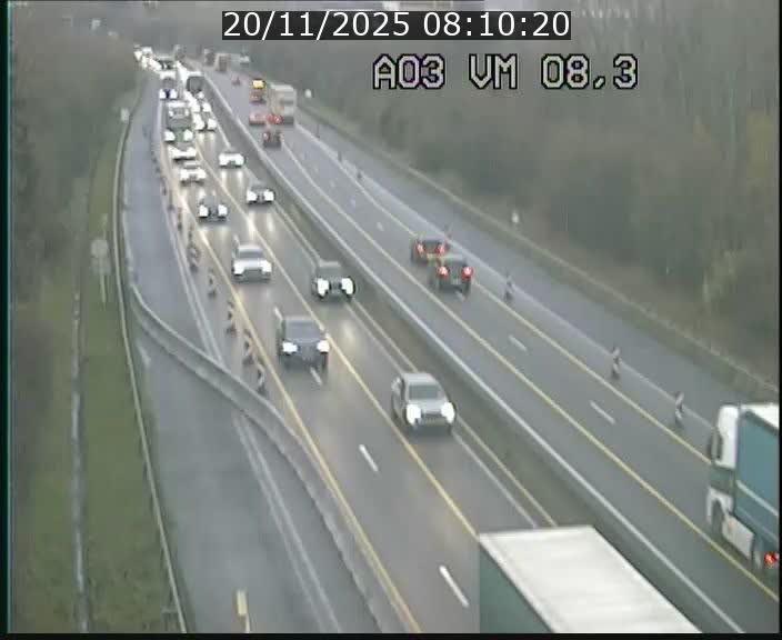 Traffic live webcam Luxembourg Bettembourg - A3 - BK 8.3 - direction France