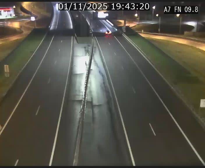 Caméra trafic Luxembourg - A7, Tunnel Gousselerbierg, sortie sud, direction rond-point Lorentzweiler (BK 9.9)