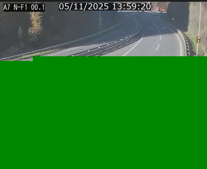 Webcam autoroute Luxembourg A7 située dans la sortie 1 Waldhof, vers la N11, avant le Tunnel Stafelter