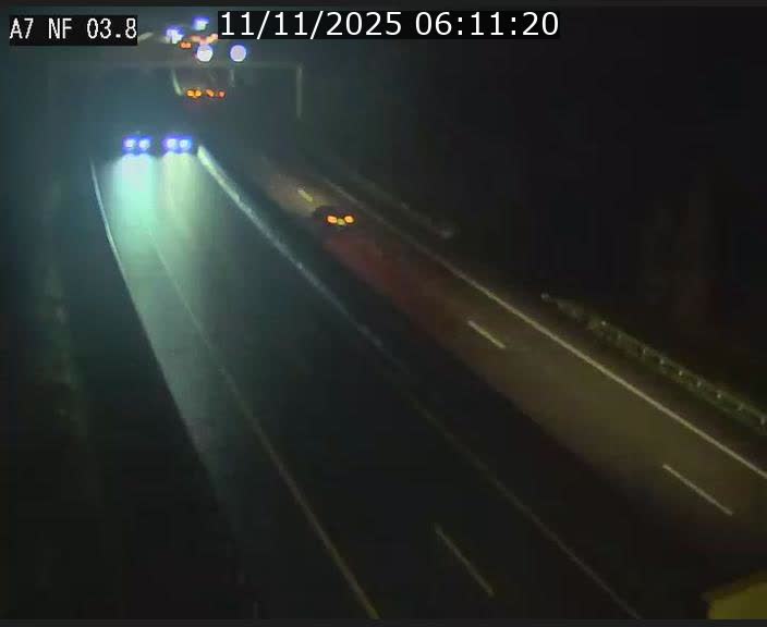 Webcam autoroute A7 au Luxembourg à la sortie du Tunnel Stafelter vers le Nord
