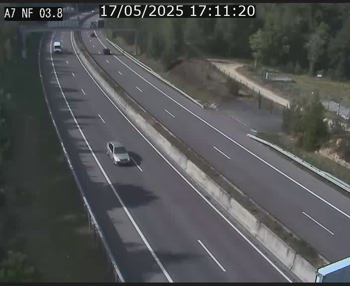 Webcam autoroute A7 au Luxembourg à la sortie du Tunnel Stafelter vers le Nord