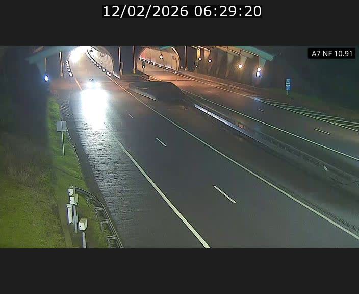 Caméra trafic Luxembourg - A7, Tunnel Gousselerbierg, entrée sud, direction Mersch