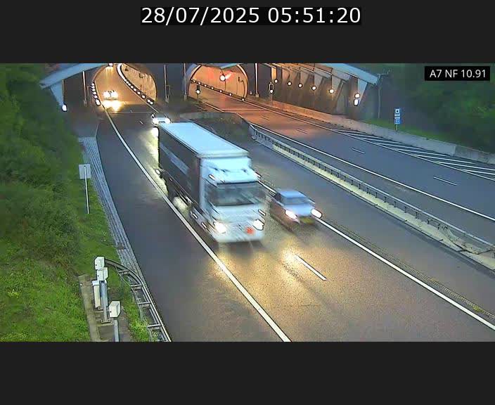 Caméra trafic Luxembourg - A7, Tunnel Gousselerbierg, entrée sud, direction Mersch