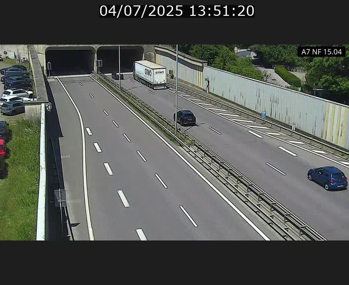 Caméra trafic Luxembourg - A7, Tunnel Mersch, entrée sud, direction Ettelbruck