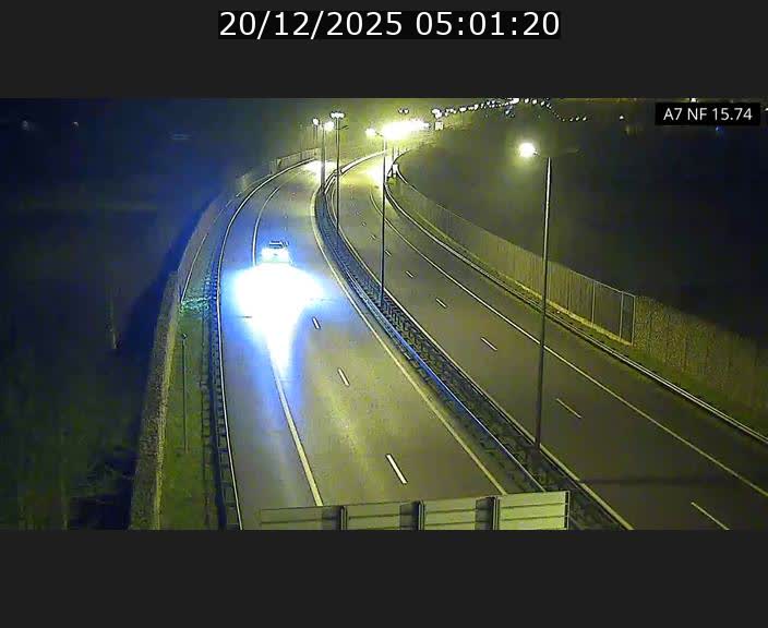 Caméra trafic Luxembourg - A7, Tunnel Mersch, entrée nord, direction Lorentzweiler