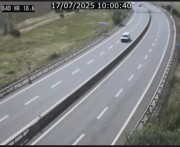 Webcam sur la route de liaison entre Micheville et Esch-Belval à la frontière entre le Luxembourg et la France. Vue orientée vers la Lorraine.
