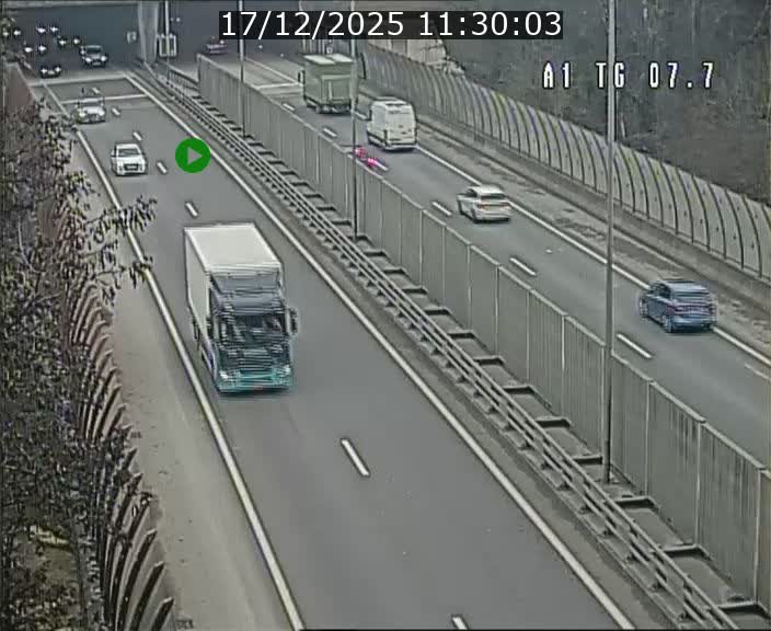 Traffic live webcam Luxembourg Kirchberg - A1 direction Luxembourg-ville - BK 7.7