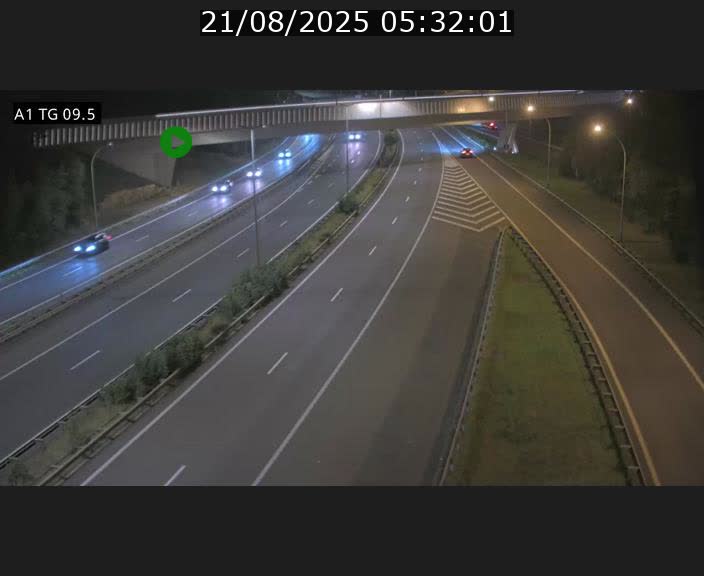 Traffic live webcam Luxembourg Jonction Grünewald - A1 direction Luxembourg-ville - BK 9.5
