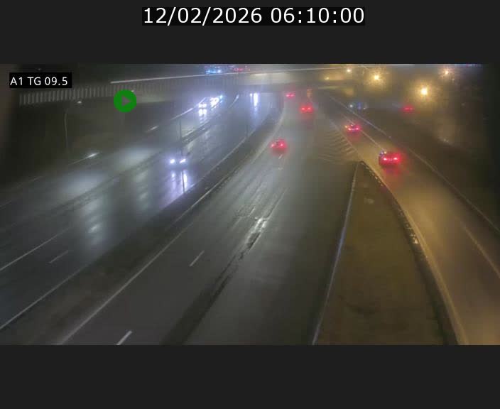 Traffic live webcam Luxembourg Jonction Grünewald - A1 direction Luxembourg-ville - BK 9.5