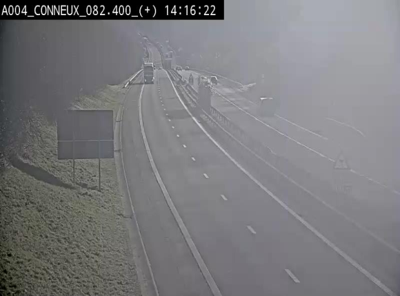Webcam à hauteur de Conneux sur l'E411 en direction du sud de la Belgique