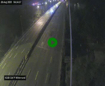 Webcam sur le périphérique de Bordeaux à l'est de la ville. Caméra située sur le Pont Mitterand sur la N230