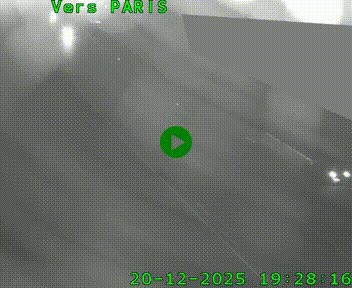 Caméra routière sur l'autoroute A20 à Saint-Pardoux-l'Ortigier, à la jonction avec l'A89. Vue orientée vers Paris