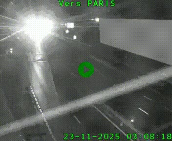 Caméra routière sur l'autoroute A20 à Brive-la-Gaillarde, à la jonction avec l'A89. Vue orientée vers Paris