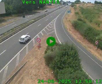 Webcam N147 au nord de Poitiers et à la jonction avec la A10