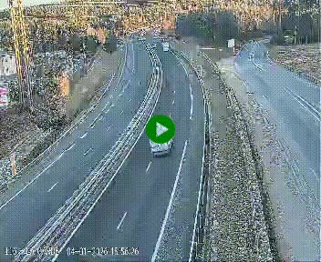 Caméra autoroute A75 à hauteur du col du rocher blanc en direction de Montpellier