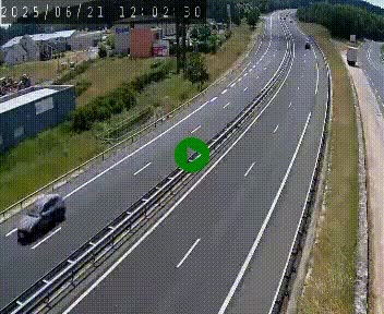 Caméra autoroute A75 à hauteur du col du rocher blanc en direction de Montpellier