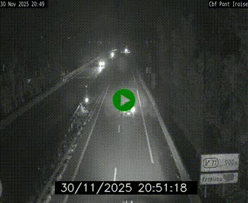 Webcam sur la N165 après le Pont de l'Iroise, à l'entrée de Brest