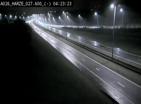 Webcam E25/A26 à Aywalle, à hauteur de la sortie Harzé. Vue orientée vers liège
