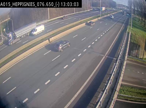 Webcam autoroute Belgique - Heppignies - E42 direction Namur - BK 76.4