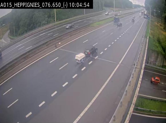 Webcam autoroute Belgique - Heppignies - E42 direction Namur - BK 76.4