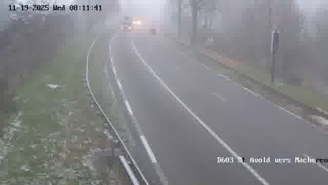 Webcam sur la D603 située à proximité de Saint-Avold. Vue orientée vers Macheren.