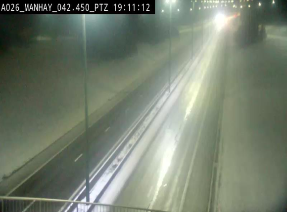 Webcam autoroute A26/E25 à hauteur de Manhay, à la jonction avec la N651 en direction de Liège - BK 42.4