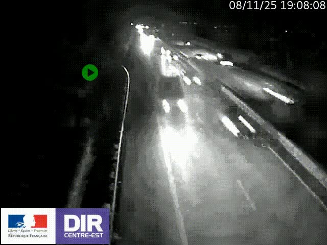 Webcam sur le contournement de Valence, sur la Nationale 7, à la jonction avec la N532, caméra orientée vers Grenoble