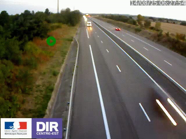 Webcam sur le contournement de Valence, sur la Nationale 7, à la jonction avec la N532, caméra orientée vers Grenoble