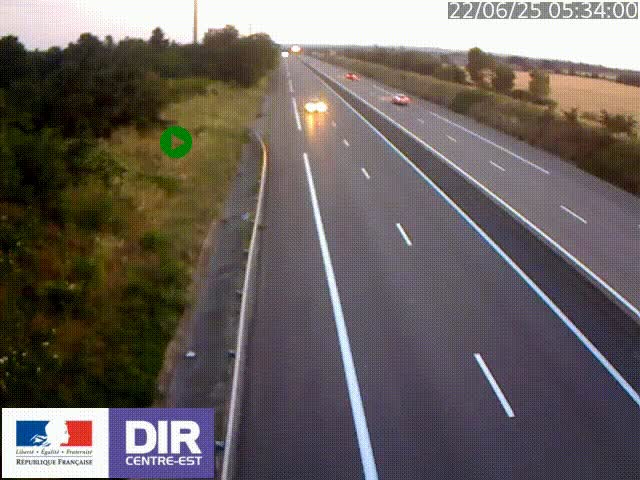 Webcam sur le contournement de Valence, sur la Nationale 7, à la jonction avec la N532, caméra orientée vers Grenoble