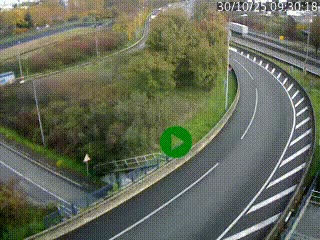 Caméra autoroute à la jonction entre l'A7 et la D301 (Boulevard urbain Sud de Lyon) à Feyzin, au sud de Lyon. Vue orientée vers Mions