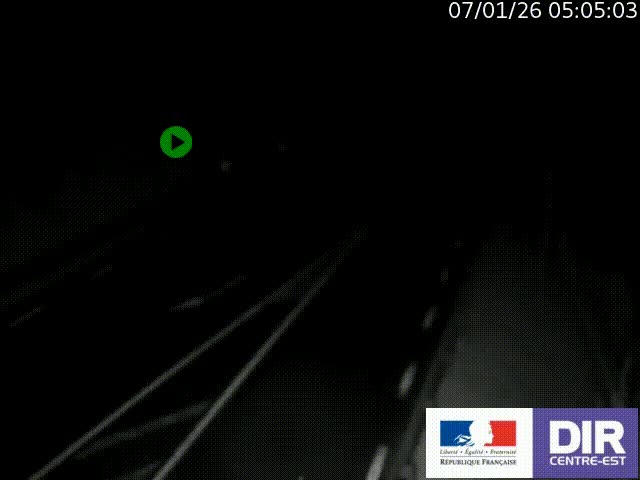 Webcam sur le col Pin Bouchain, vue orientée vers Roanne, en provenance de Lyon sur la nationale 7 (N7)