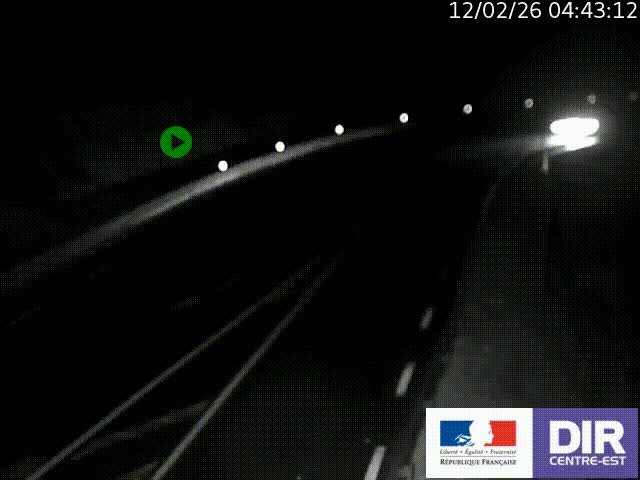 Webcam sur le col Pin Bouchain, vue orientée vers Roanne, en provenance de Lyon sur la nationale 7 (N7)