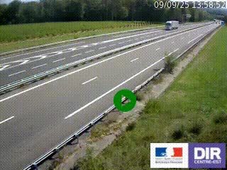 Webcam autoroute sur l'A77 à hauteur de Pouilly-sur-Loire en direction de Nevers