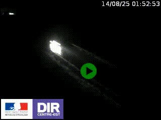 Webcam au niveau du col de Bois Clair à hauteur de Cluny sur la N79. Vue orientée vers Mâcon