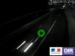Caméra autoroutière sur l'A47 à hauteur de Givors, a proximité de Lyon. La webcam est orientée vers Lyon