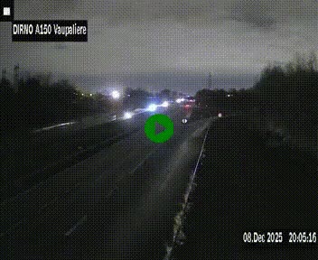 Webcam autoroute A150 à hauteur de La Vaupalière en périphérie de Rouen. Vue orientée vers Rouen