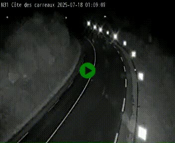 Webcam en haut de la Côte des Carreaux sur la N31 à Avesnes-en-Bray. Vue orientée vers Rouen