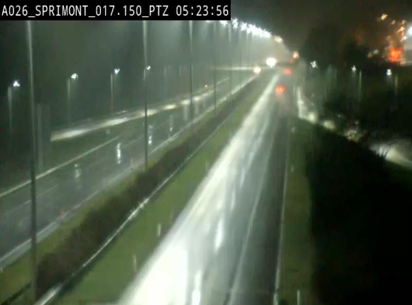 Webcam A26 (E25) à Sprimont, sur l'autoroute entre Liège et Arlon. Vue orientée vers le Luxembourg