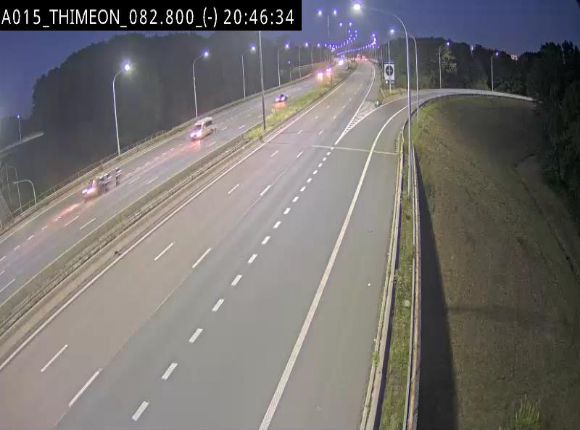 Caméra trafic Belgique - Thiméon - E42, jonction avec A54 (E420) direction La Louvière/Charleroi - BK 82.82