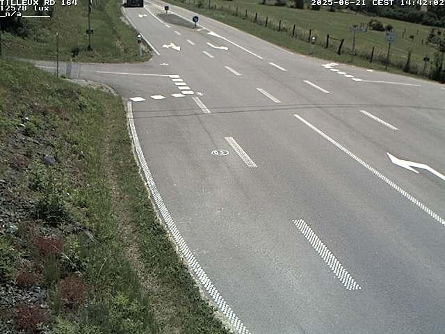 Webcam sur la RD164 à Tilleux. Vue orientée vers Neufchâteau