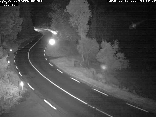 Caméra à proximité du col du Bonhomme sur la D415 à Plainfaing vers l'Alsace