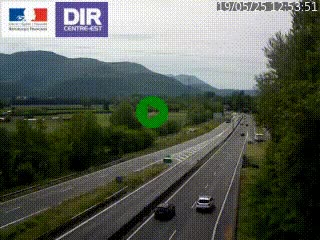 Caméra trafic à Meylan sur la Rocade-Sud de Grenoble en direction d'Aix-en-Provence