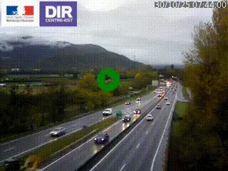 Caméra trafic à Meylan sur la Rocade-Sud de Grenoble en direction d'Aix-en-Provence
