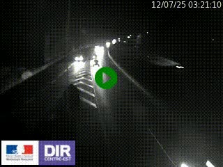 Caméra autoroute sur A6 - Valvert, près de Lyon, en direction de Paris, à hauteur de la sortie 36 Porte du Valvert