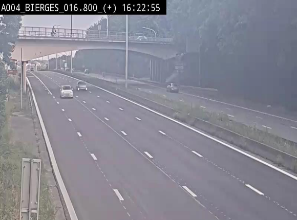 Webcam à Wavre, à hauteur de la sortie 5 Bierges. Vue orientée vers Namur