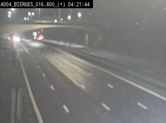 Webcam à Wavre, à hauteur de la sortie 5 Bierges. Vue orientée vers Namur