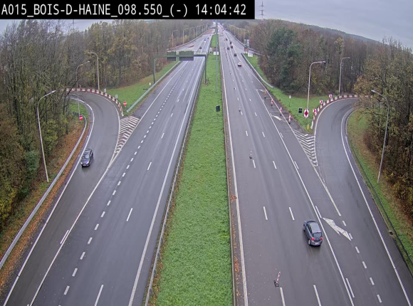 Webcam autoroute Belgique - Bois d'Haine - E42 - BK 98.6