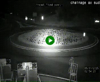 Webcam au nord d'Ax-les-Thermes au niveau de l'aire de chaînage de la N20. Vue orientée vers les Pyrénées, en direction de Pas de la Case