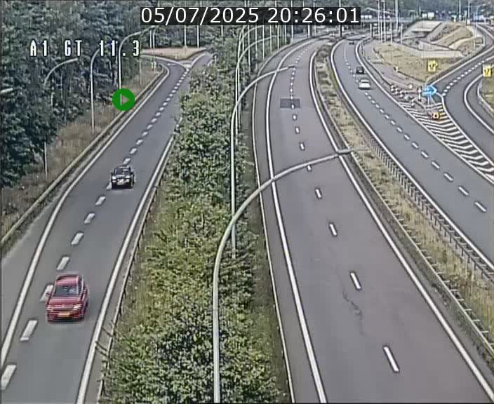 Traffic live webcam Luxembourg Senningerberg - A1 direction Allemagne - BK 11.3